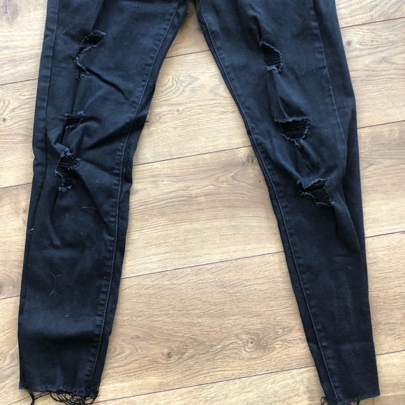 Black Distressed Skinny Jeans - Picture 2 of 3